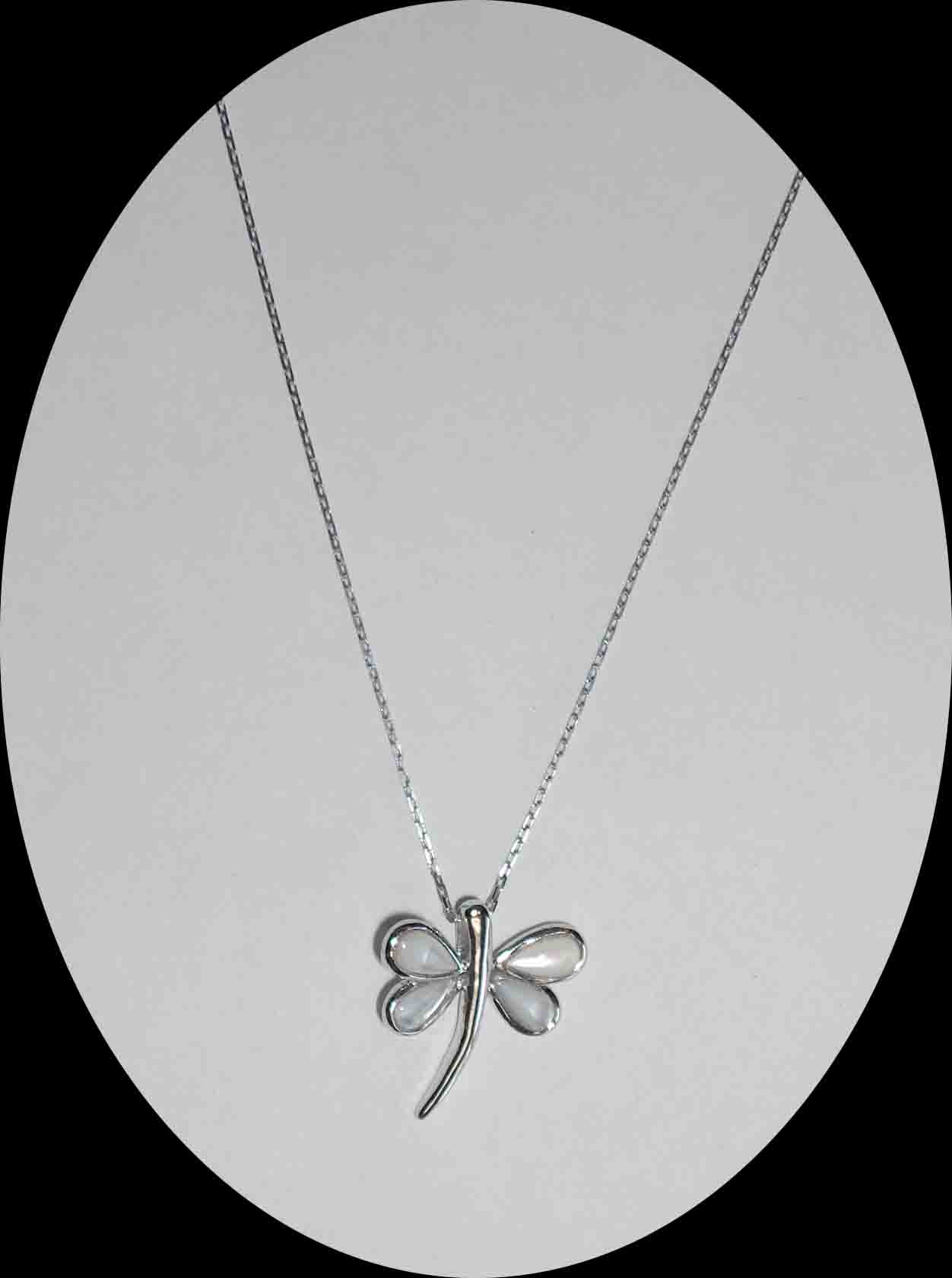 Silver dragonfly necklace