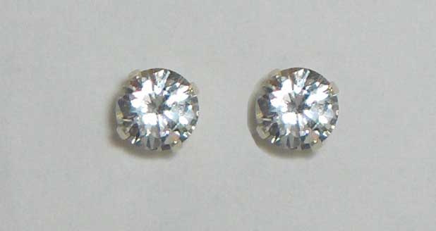 5 mm CZ silver studs