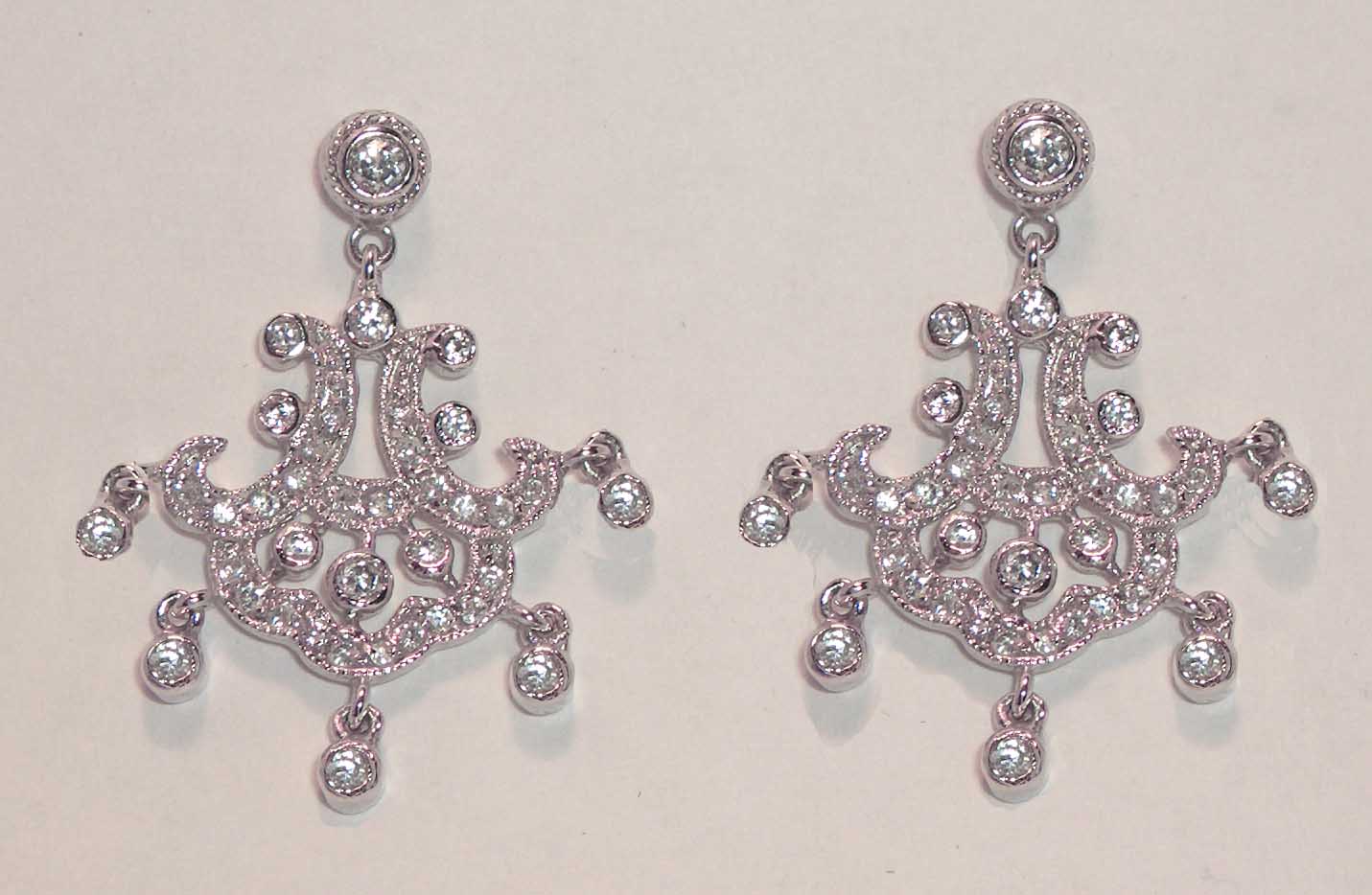 Silver chandelier earrings