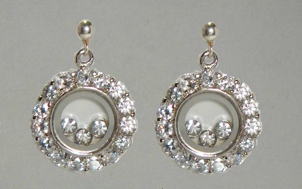 Floating CZ earrings