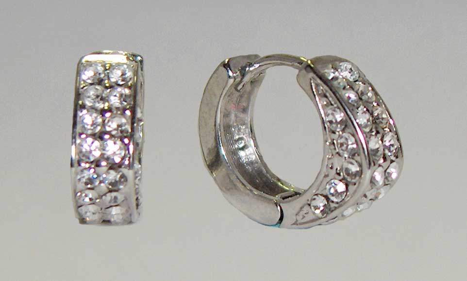 Double row CZ & single side CZ huggies