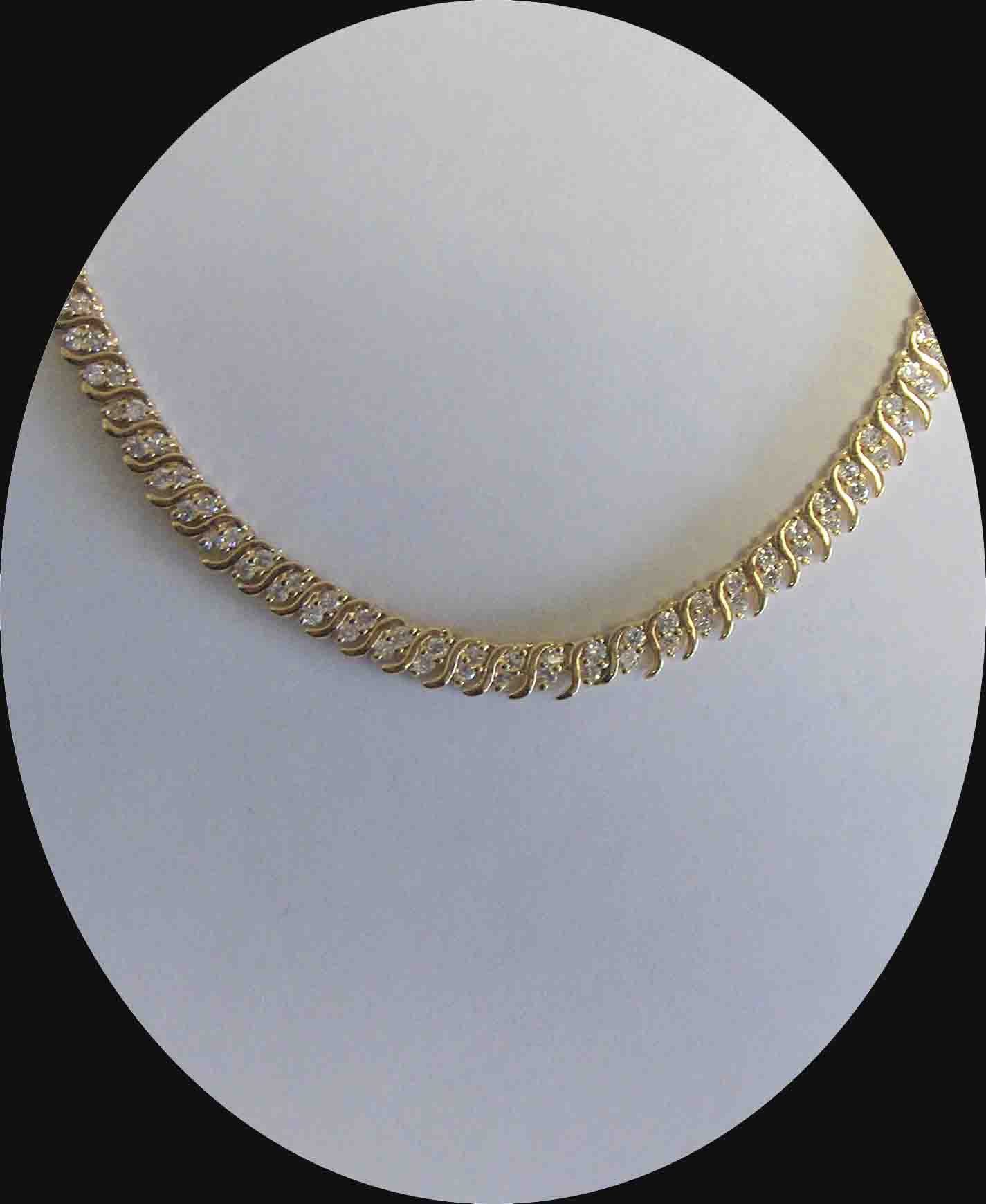 Clear double CZ vermeil necklace
